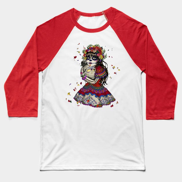 Amigo Muerte Baseball T-Shirt by Thedustyphoenix